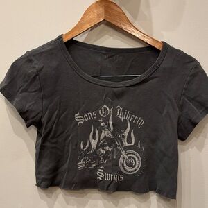 Black John Galt Sons of Liberty Sturgis Crop Top